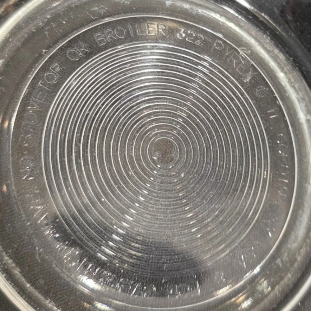 Vintage Pyrex Colonial Mist Mixing Bowl Clear Glass 1 Quart Daisy Floral Pattern